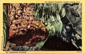 Musical Formations Fairyland Linville Caverns North Carolina NC Postcard Unused 