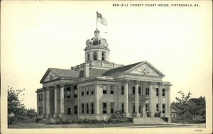 Fitzgerald Georgia GA Ben Hill County Court House Vintage Postcard