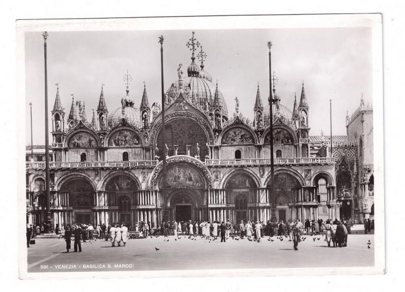 RPPC Venezia Basilica S Marco 1938 Italy Real Photo Postcard