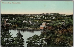 Mahone Bay West Nova Scotia Church Birdseye Unused Postcard H81