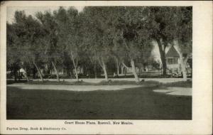 Roswell NM Court House Plaza c1910 Postcard