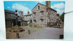 The Old Market Cross Kirkby Lonsdale Kirby Cumbria Vintage Postcard 1960s