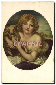 Postcard Old Giovane Con Angello Greuze London National Gallery