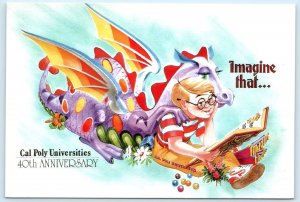 CAL POLY UNIVERSITY, CA ~ Imagine That 1988 ROSE PARADE FLOAT 4x6 Postcard