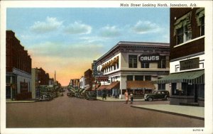 Jonesboro Arkansas AR Main Street Scene Vintage Postcard