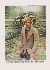 Haspel 1970s Mens Summer Suits Fashion Bow Tie Advertising Postcard