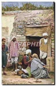 Old Postcard Fantasy Orientalism Barbier ambulant Hairdresser