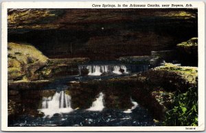 Arkansas AR, Cave Springs, in the Ozarks near Rogers, Cascading Water, Postcard