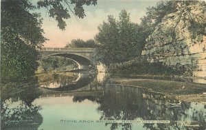 Postcard Iowa Mason City Stone Arch Bridge C-1910 23-6295