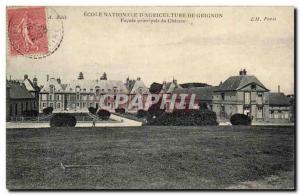 Grignon Old Postcard National School & # 39agriculture Main facade of the castle