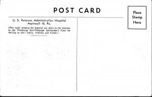 U. S. Veterans Administration VA Hospital Aspinwall 15 PA. VTG Postcard  