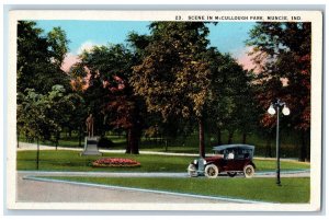 c1920's Scene in McCullough Park Muncie Indiana IN Antique Unposted Postcard 