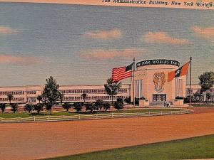 Postcard  Administration Building  at New York's World Fair   X9