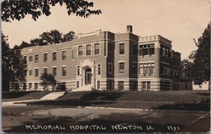 Memorial Hospital Newton Iowa Vintage RPPC C099