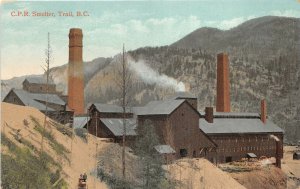 US5611 Canadian Pacific Railway smelter tral bc  canada coal factory industry