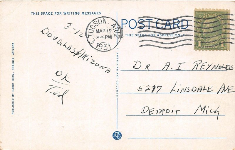 H93/ Douglas Arizona Postcard c1930s C&A Smelter Mining Mine  21