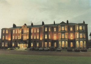Clifton Arms Hotel Lancashire At Dusk Lights Rare Lytham Postcard