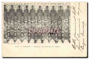 Old Postcard Auch Cathedral Choir Specimen of the Woodworks