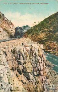 C-1910 Railroad Box Canon Yosemite California Mitchell postcard 3676