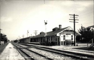 Boynton Beach FL FEC Depot Mislabeled Seaboard RR Train Station RPPC