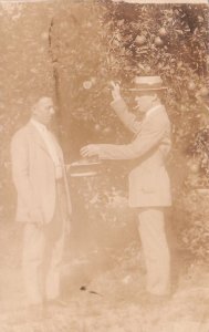 RPPC Postcard Men Picking Apples C. 1915