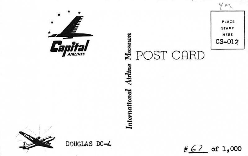 Capital airlines Airplane Unused 