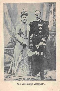 Queen Wilhelmina Duke Henry Dutch Royalty Netherlands 1905c postcard