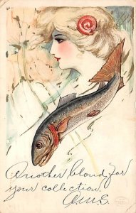 Artist Samuel Schmucker Art Nouveau Postcard