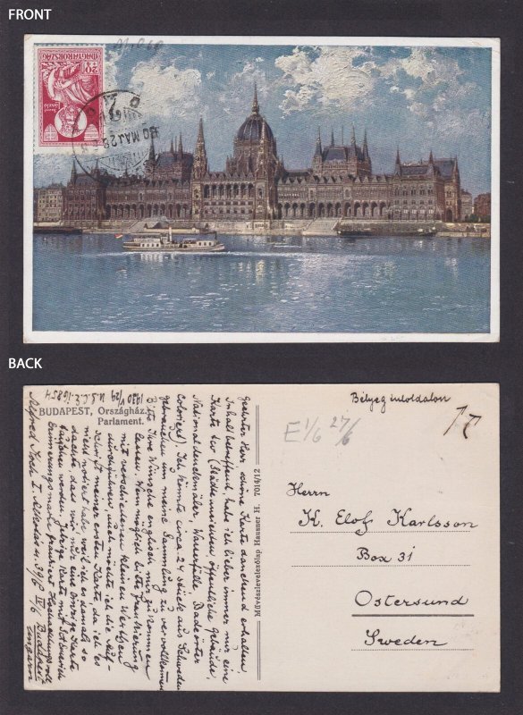 Postcard Hungary, Budapest, Parlament