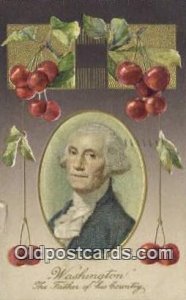 Silk center, George Washington, 1st President USA Political 1910 small tear l...