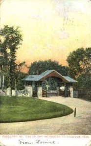 Entrance, Riverton Park in Portland, Maine