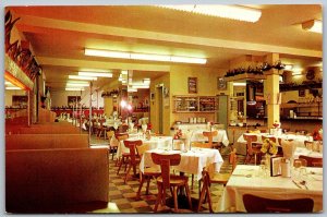 Cap-de-la-Madelaine Quebec Canada 1960s Postcard Du Rosaire Dining Room Bar-B-Q