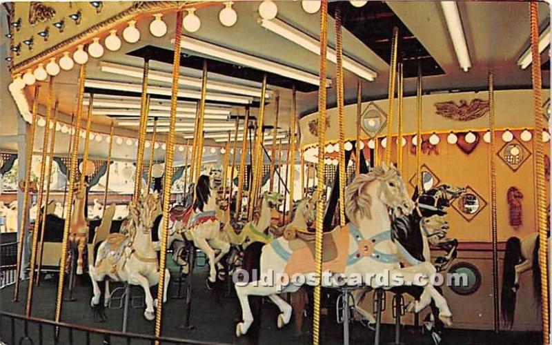 Sandusky, Ohio, OH, USA Postcard Merry Go Round, Cedar Point 1965