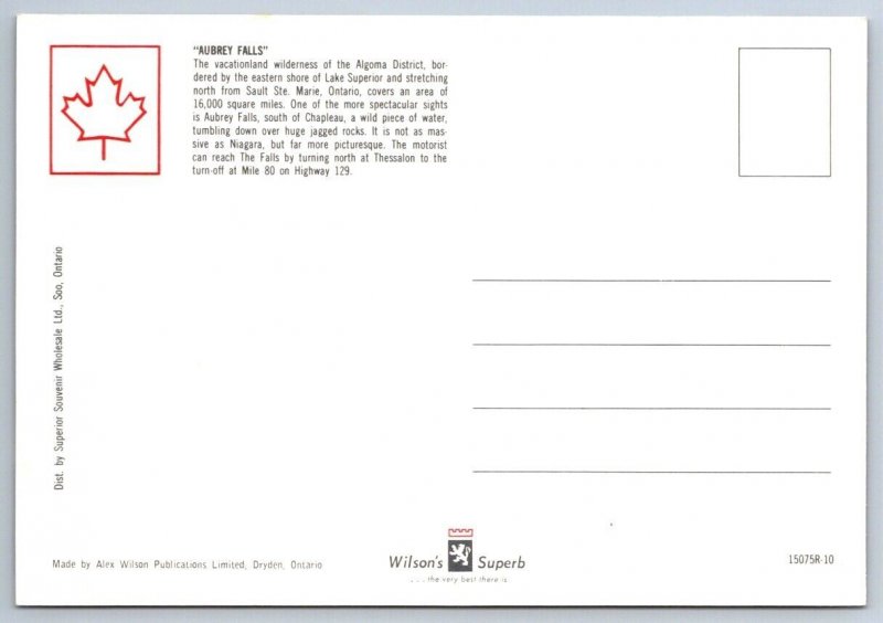 White Tailed Deer, Aubrey Falls, Algoma District Ontario Canada, Chrome Postcard