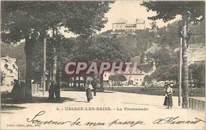 Old Postcard Uriage les Bains La Promenade