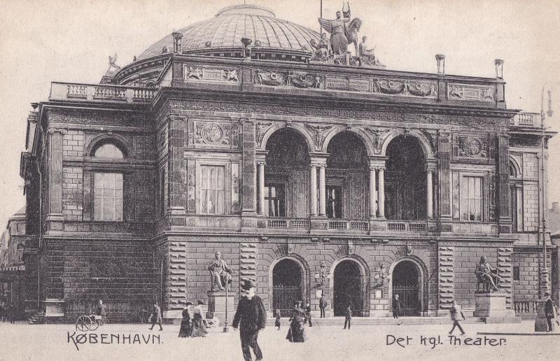 Copenhagen Denmark Theatre Antique Postcard