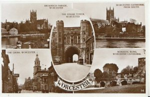 Worcestershire Postcard - Views of Worcester - Real Photograph - Ref 2260A