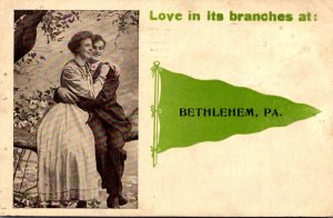 Pennsylvania Bethlehem Love In Its Branches 1915 Pennant Series