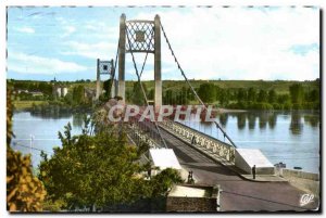 Postcard Modern Ancenis The Suspension Bridge over the Loire