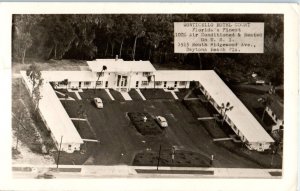1951 Monticello Hotel Court Motel U.S. 1 Daytona Beach FL RPPC Photo Postcard