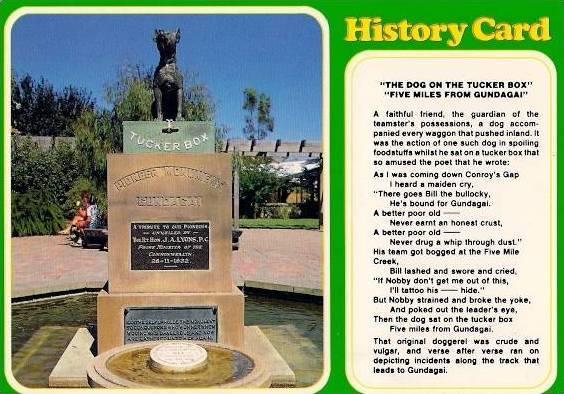 Australia ~ The Dog on the Tucker Box, Gundagai, N.S.W ~ 