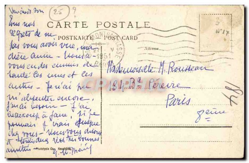 Old Postcard Les Brenets the Doubs Basins