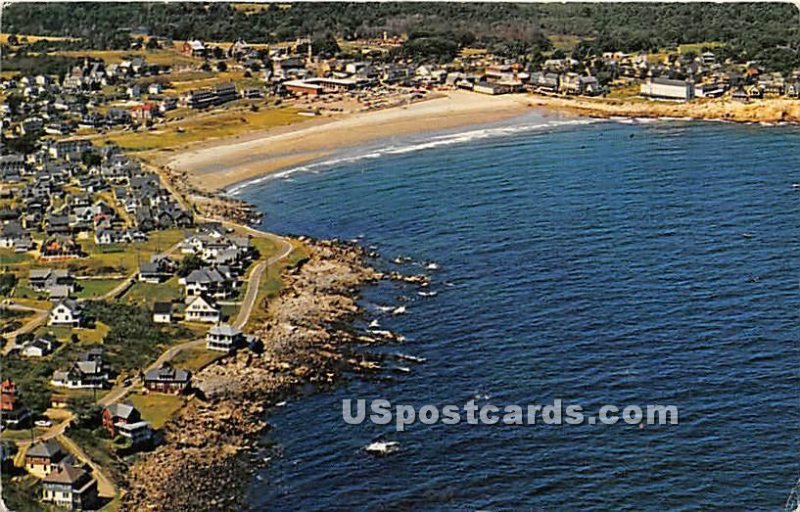 Aerial View ocean drives in York Beach, Maine