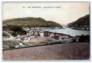 1909 General View Of Passages San Sebastian Spain Posted Antique Postcard