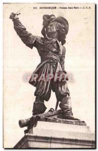 Postcard Old Statue Dunkirk Jean Bart