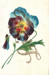 Vintage Postcard Greetings To Lillie Flower Painting Design Nice Color Souvenir