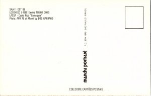 LACSA Costa Rica Lockheed L-188C Electra Cargo Plane 1976 Postcard