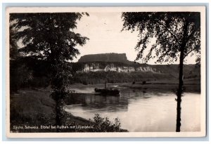 Saxon Germany Postcard Saxon Switzerland Elbe Valley Near Rathen 1929 RPPC Photo