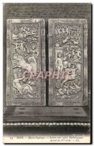 Old Postcard Sens Museum Diptych Ivories mythological subject dating from the...