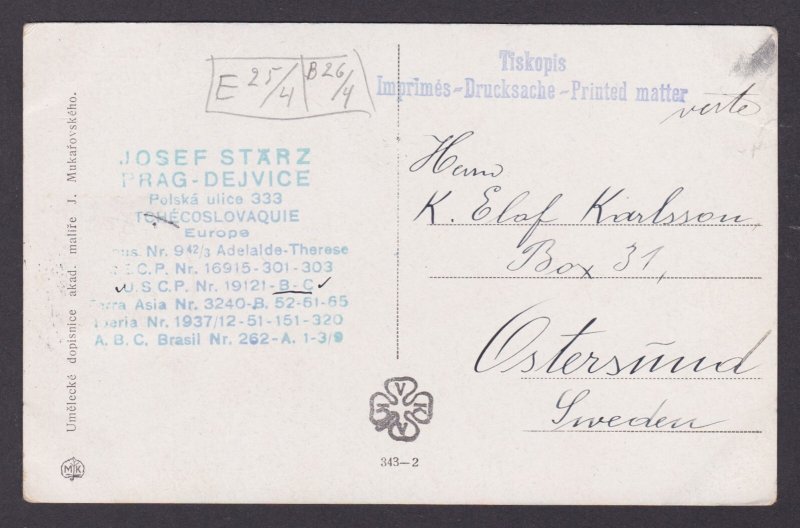 Postcard, National costume, Czechia, Happy Easter!